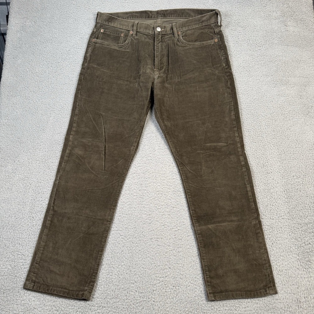 Buck Mason Pants Mens 36x34 (37x29.5) Brown Ford Standard 10 Oz Stretch Cords